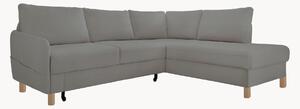 Sofa narożna z weluru z funkcją spania i z/bez schowka Nela