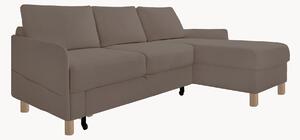 Sofa narożna z weluru z funkcją spania i z/bez schowka Nela