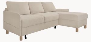 Sofa narożna z weluru z funkcją spania i z/bez schowka Nela