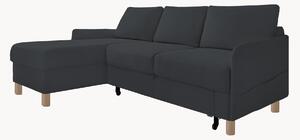Sofa narożna z weluru z funkcją spania i z/bez schowka Nela