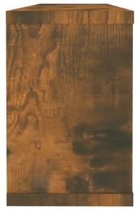 Półki ścienne, 6 szt., przydymiony dąb, 60x15x23 cm