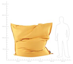 Pufa worek siedzisko z wypełnieniem do salonu dla dzieci 180x230 cm żółty Fuzzy Beliani