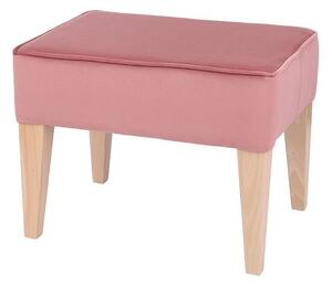 Pufa Uszak, podnóżek do fotela, do salonu, tapicerowana, drewniana, wygodna