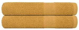 Ręczniki do sauny frogn 2 szt. złoty 80x200 cm 360 g/m²