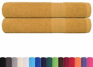 Ręczniki frogn 2 szt. złoty 100x200 cm 360 g/m²