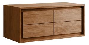 Brązowa wisząca szafka pod umywalkę z litego drewna tekowego 90x40 cm Kenta – Kave Home