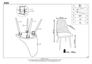 Halmar Krzesło K285 Kuchnia/Jadalnia/Salon/Biuro/Pracownia Nowoczesny/Minimalistyczny Beżowy