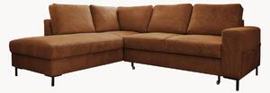 Sofa narożna ze sztruksu z funkcją spania i z/bez schowka Lofty Lilly (4-osobowa)