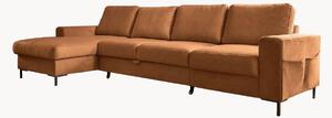 Sofa narożna ze sztruksu z funkcją spania i schowkiem Lofty Lilly (5-osobowa)