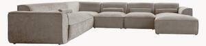 Panoramiczna narożna sofa modułowa z szenilu Flex Felix (8-osobowa)