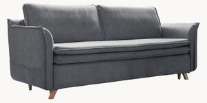 Sofa z aksamitu z funkcją spania i schowkiem Charming Charlie (3-osobowa)