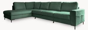 Sofa narożna ze sztruksu z funkcją spania Lofty Lilly (7-osobowa)