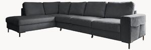 Sofa narożna ze sztruksu z funkcją spania i z/bez schowka Lofty Lilly (4-osobowa)
