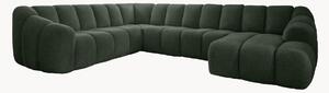 Panoramiczna sofa narożna z szenilu Shell (8-osobowa)