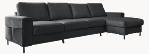 Sofa narożna ze sztruksu z funkcją spania i z/bez schowka Lofty Lilly (4-osobowa)