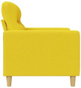 Sofa 2-osobowa, jasnoÅ¼Ã³Åta, 140 cm, tapicerowana tkaninÄ