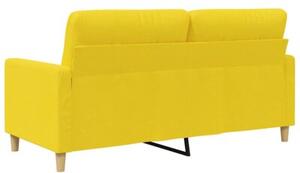 Sofa 2-osobowa, jasnoÅ¼Ã³Åta, 140 cm, tapicerowana tkaninÄ