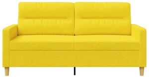 Sofa 2-osobowa, jasnoÅ¼Ã³Åta, 140 cm, tapicerowana tkaninÄ