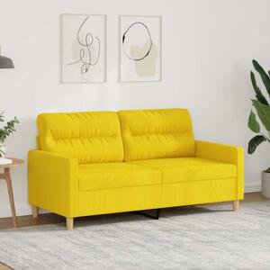 Sofa 2-osobowa, jasnoÅ¼Ã³Åta, 140 cm, tapicerowana tkaninÄ