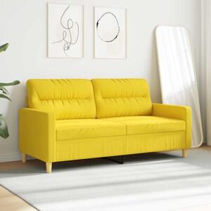 Sofa 2-osobowa, jasnoÅ¼Ã³Åta, 140 cm, tapicerowana tkaninÄ