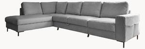 Sofa narożna ze sztruksu z funkcją spania i z/bez schowka Lofty Lilly (4-osobowa)