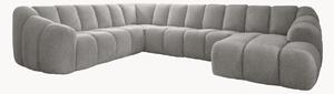 Panoramiczna sofa narożna z szenilu Shell (8-osobowa)