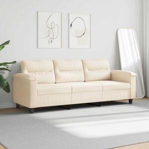 Sofa, 3-osobowa beÅ¼owy, 180 cm, tapicerowana mikrofibrÄ