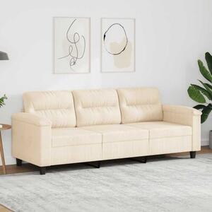Sofa, 3-osobowa beÅ¼owy, 180 cm, tapicerowana mikrofibrÄ