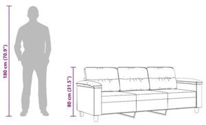 Sofa, 3-osobowa beÅ¼owy, 180 cm, tapicerowana mikrofibrÄ