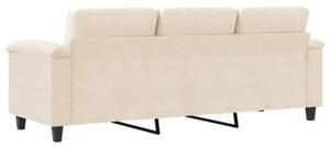 Sofa, 3-osobowa beÅ¼owy, 180 cm, tapicerowana mikrofibrÄ