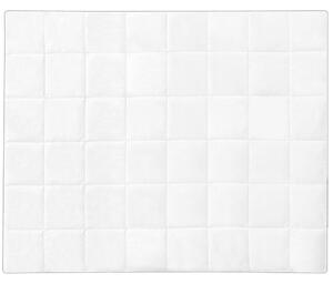 Całoroczna podwójna kołdra spinana pikowana bawełniana 155 x 220 cm biała Teleno Beliani