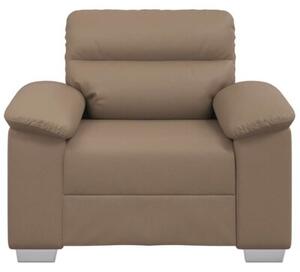 Fotel, kolor cappuccino, 100x81x84 cm, obity sztucznÄ skÃ³rÄ