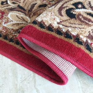 Brązowo-czerwony dywan w stylu retro - Biter