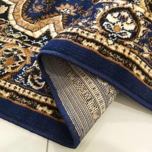 Granatowy prostokątny dywan - Malkin