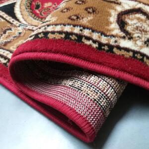 Brązowo-czerwony zdobiony dywan - Malkin