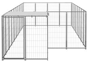 Kojec dla psa, czarny, 10,89 m², stalowy