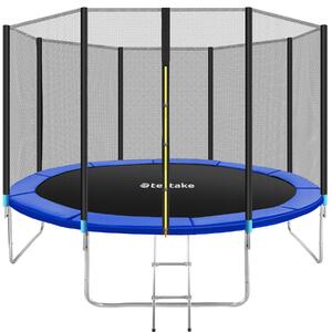 Tectake trampolina ogrodowa z siatką i drabinką - 396 cm