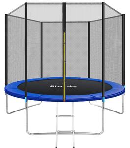 Tectake trampolina ogrodowa z siatką i drabinką - 305 cm