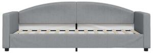 Leżanka rozsuwana, jasnoszara, 80x200 cm, tkanina