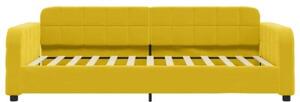 Sofa z funkcją spania, żółta, 80x200 cm, obita aksamitem