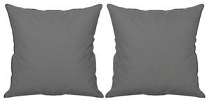 Sofa 2-osobowa z poduszkami, ciemnoszara, 120 cm, mikrofibra