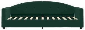 Sofa z materacem do spania, ciemnozielona, 80x200 cm, aksamit
