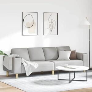 Nowoczesna sofa z podÅokietnikami w kolorze szarym z zestawem ottomanÃ³w