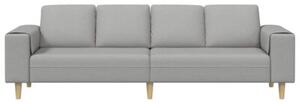 Nowoczesna sofa z podÅokietnikami w kolorze szarym z zestawem ottomanÃ³w