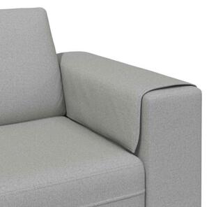 Nowoczesna sofa z podÅokietnikami w kolorze szarym z zestawem ottomanÃ³w