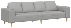 Nowoczesna sofa z podÅokietnikami w kolorze szarym z zestawem ottomanÃ³w