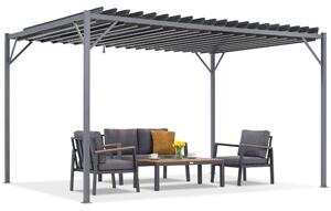 Antracytowa pergola tarasowa Tasos 3x6m Garden Point