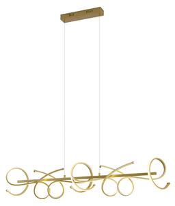 Designerska lampa wisząca złota prostokątna z 3-stopniową regulacją ściemniania - Krisscross