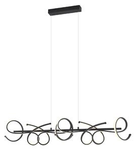 Designerska lampa wisząca czarna prostokątna z 3-stopniową regulacją ściemniania - Krisscross