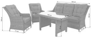 Zestaw mebli ogrodowych HOME & GARDEN Alicante 280504 Szary